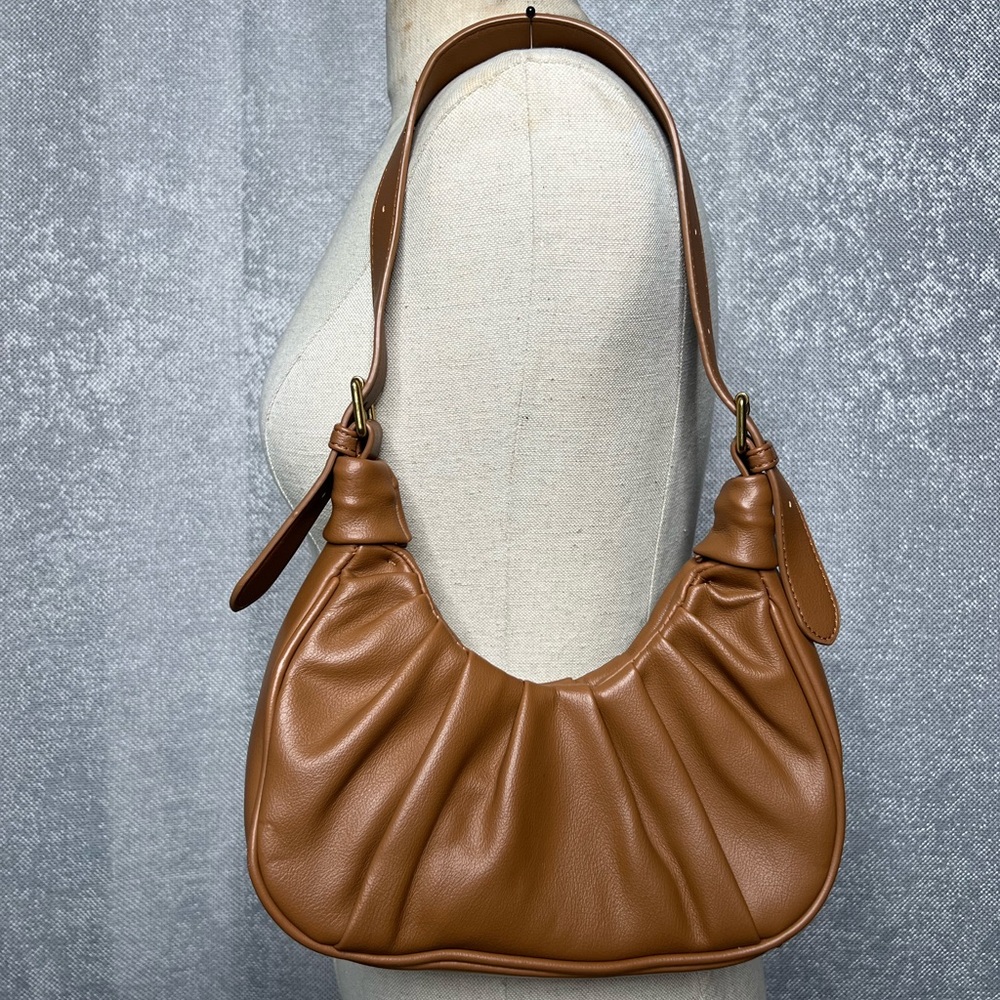 Elegant‎ Brown Leather Hobo Bag